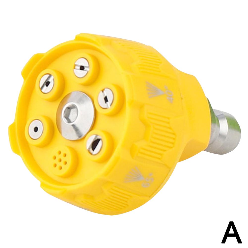 Versatile 6-in-1 Pressure Washer Nozzle Adjustable 3000 PSI Nozzle With 1/4'' Quick Connect Gun Adapter Hoses Car Wash