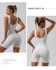 Seamless Ribbed One-Piece Sportswear: Elastic Fitness and Yoga Bodysuit