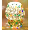 Mushroom Shaped Mosaic Glass Lamp for Home/Office/Festival Decoration (Bulb Not Included) (Table Lamps17cm)
