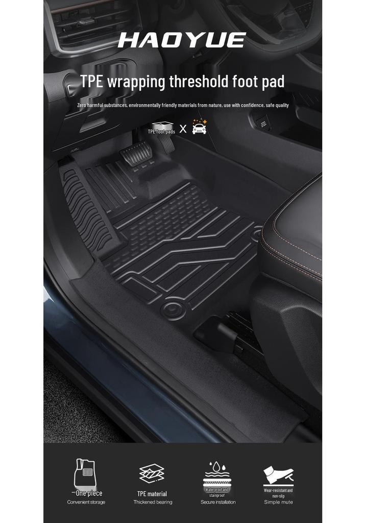Geely Haoyue L 2025 Model TPE Floor Mats - Full Coverage for Seven-Seater