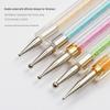 Nail Art Set: 5-Piece Colored Bead Sticks & Double-Ended Rhinestone Pens for Flower Painting & Beading