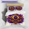3pcs Omega Psi Phi pattern bedding set duvet cover set includes duvet cover &pillowcases, perfect all season bedroom decoration & gift