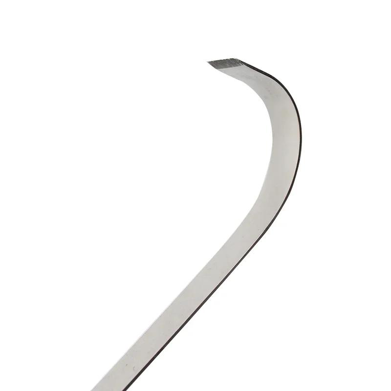 Edelstahl Keramik Trimmwerkzeug Gebogen Skip Messer Scharfe Klinge DIY Holzgriff Textur Grob Schnitzen Keramik Ton Werkzeuge