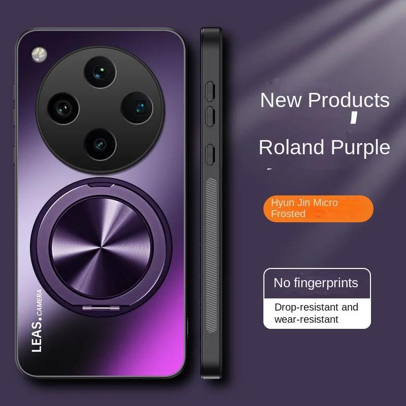 

Матовый магнитный чехол для телефона для OPPO Find X8 Ultra Противоударный жесткий бампер Чехол-подставка для Find X8 Pro X8S Plus X8 Pro Накладка For Find X8 Ultra фиолетовый