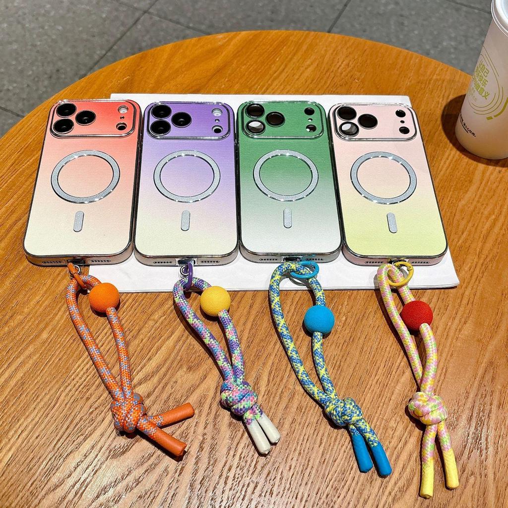 Apple 17promax Gradient Magnetic Drop-Proof Full Coverage Phone Case and Side Sticker