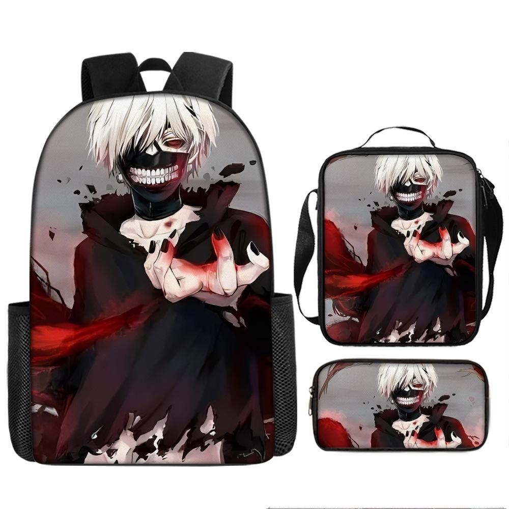 Anime Peripheral Backpack Tokyo Ghoul Food Backpack Kimuken School Bag Computer Bag Tokyo Ghoul Backpack