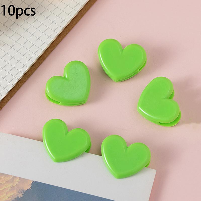 10Pcs Heart Shape Bulldog Grip Clips Food Bag Sealing Clamp Paper File Ticket Binder Photo Organizer Kitchen Office School