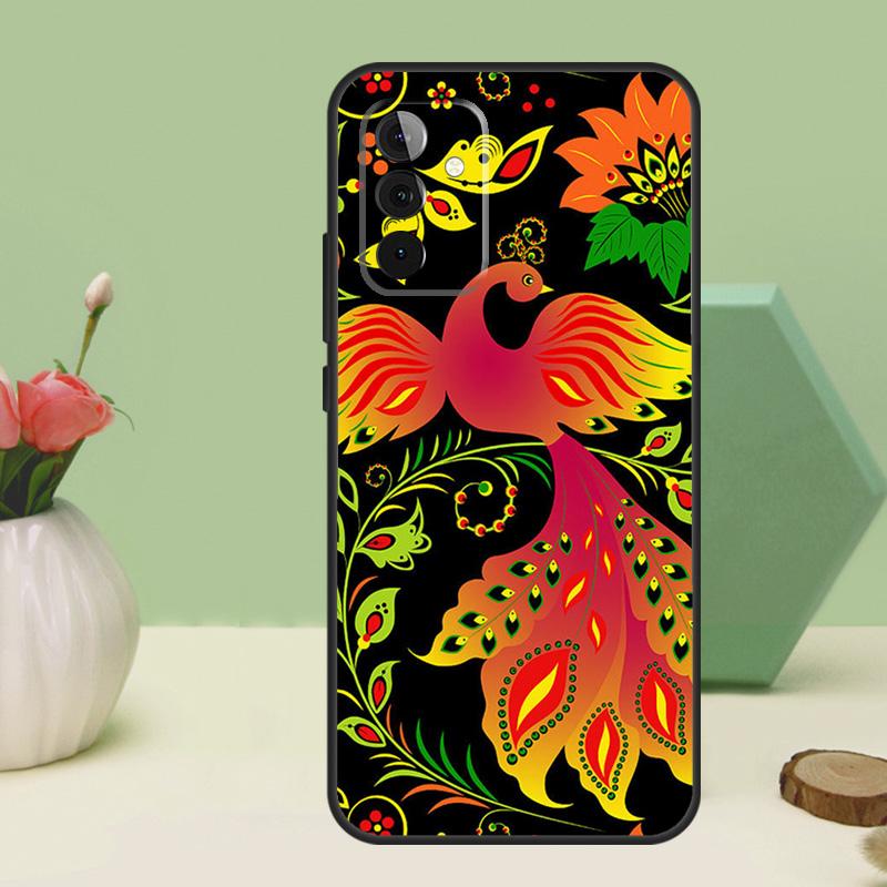 Khokhloma Russian Pattern Flower For Samsung Galaxy A16 A55 A35 A15 A32 A12 A22 A52 A54 A34 A14 A56 A36 A26 A13 A53 A06 Case