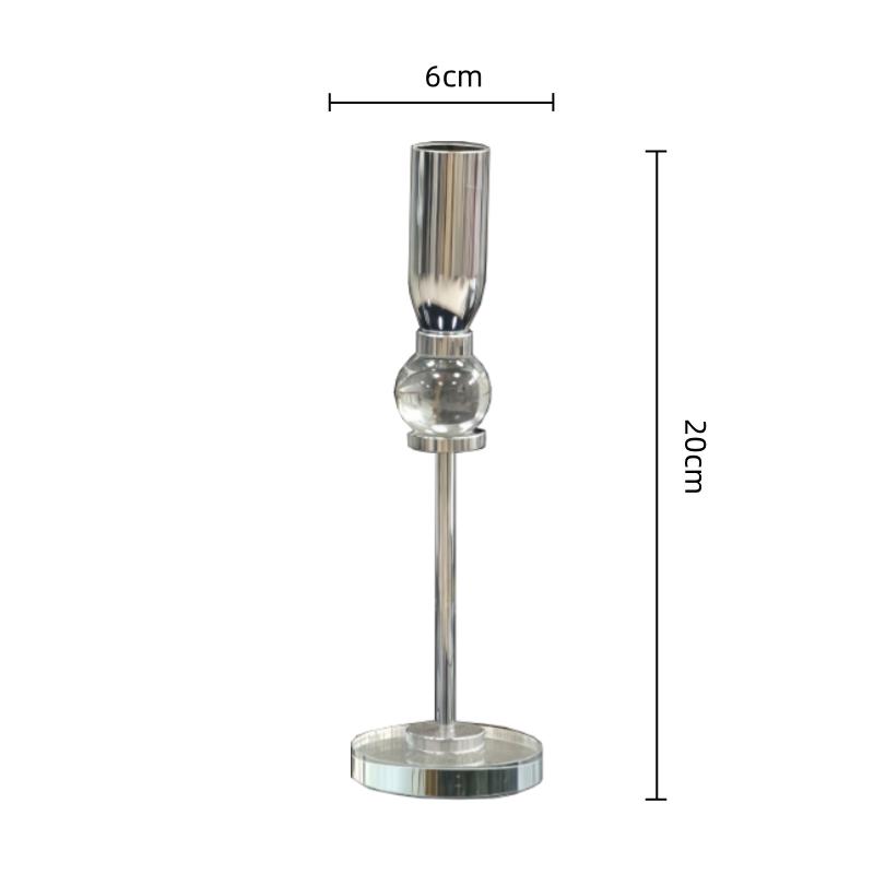 Crystal Candlestick Tall Candle Holder Transparent Glass Centerpieces Candle Stick Holder Home Decoration Accessories