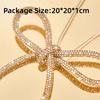 6 Pieces Set Twist Tie Attachment Christmas Bows Ornaments Glitter Finish Elegant Christmas Tree Decorations