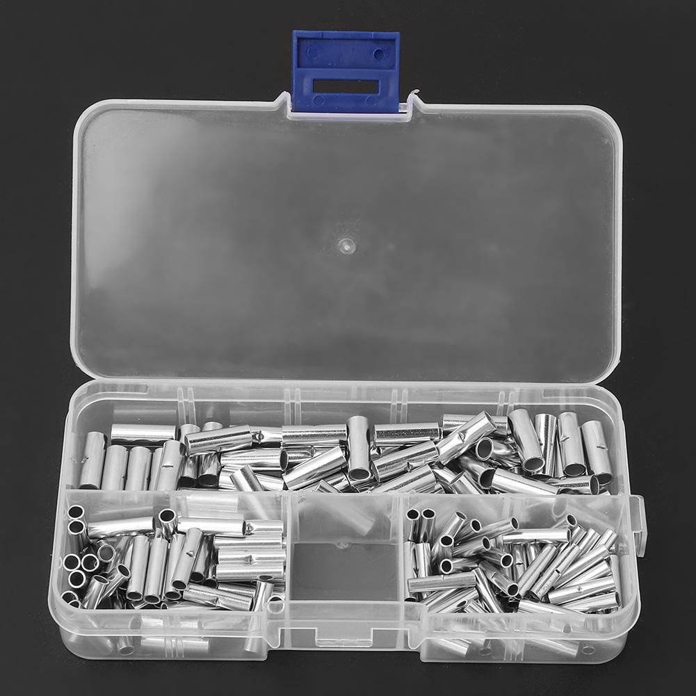 150 Piece Bare Non Insulated Butt Connector Splice Wire Terminal Kit