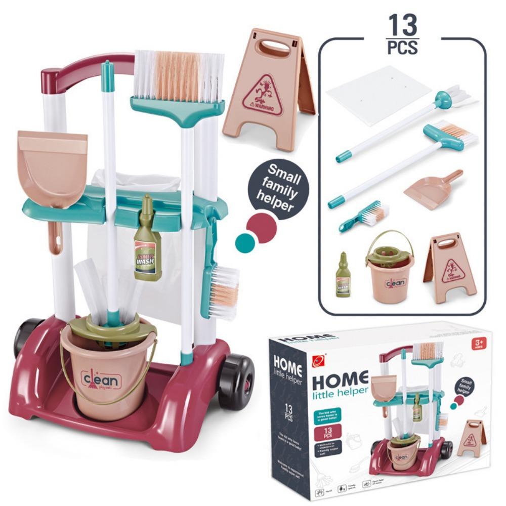 5/8/18/23Pcs Multicolor Cleaning Toy Set Plastic Electric Vacuum Pretend House Play Cleaning Tool Dustpan Set