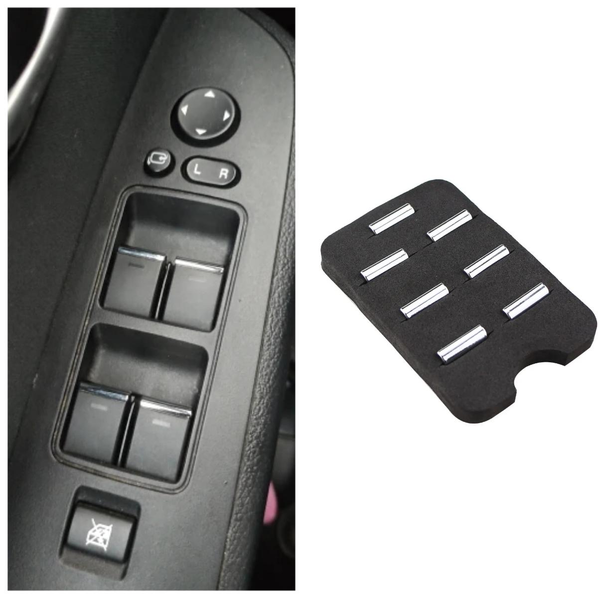 

Для Mazda 3 6 CX5 CX-5 ATENZA Axela Кнопки стеклоподъемника Блестки Декоративная наклейка Хромированная накладка из АБС-пластика Аксессуары для стайлинга автомобиля серебряный