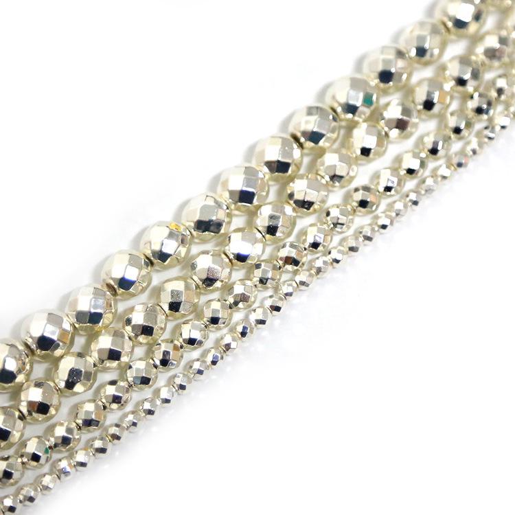 Faceted Black Hematite Round Beads for DIY Jewelry Making - Bracelet, Necklace, Earrings Accessories