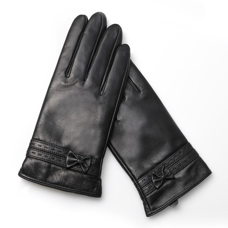 Womens Winter Leather Gloves Warm Fleece Lined Sheepskin Touchscreen Driving Work