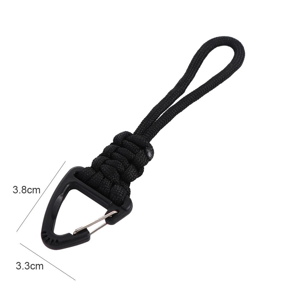Parachute Cord Carabiner Woven Paracord Keychain Nylon Lanyard Hand-Woven Starp Backpack Key Ring