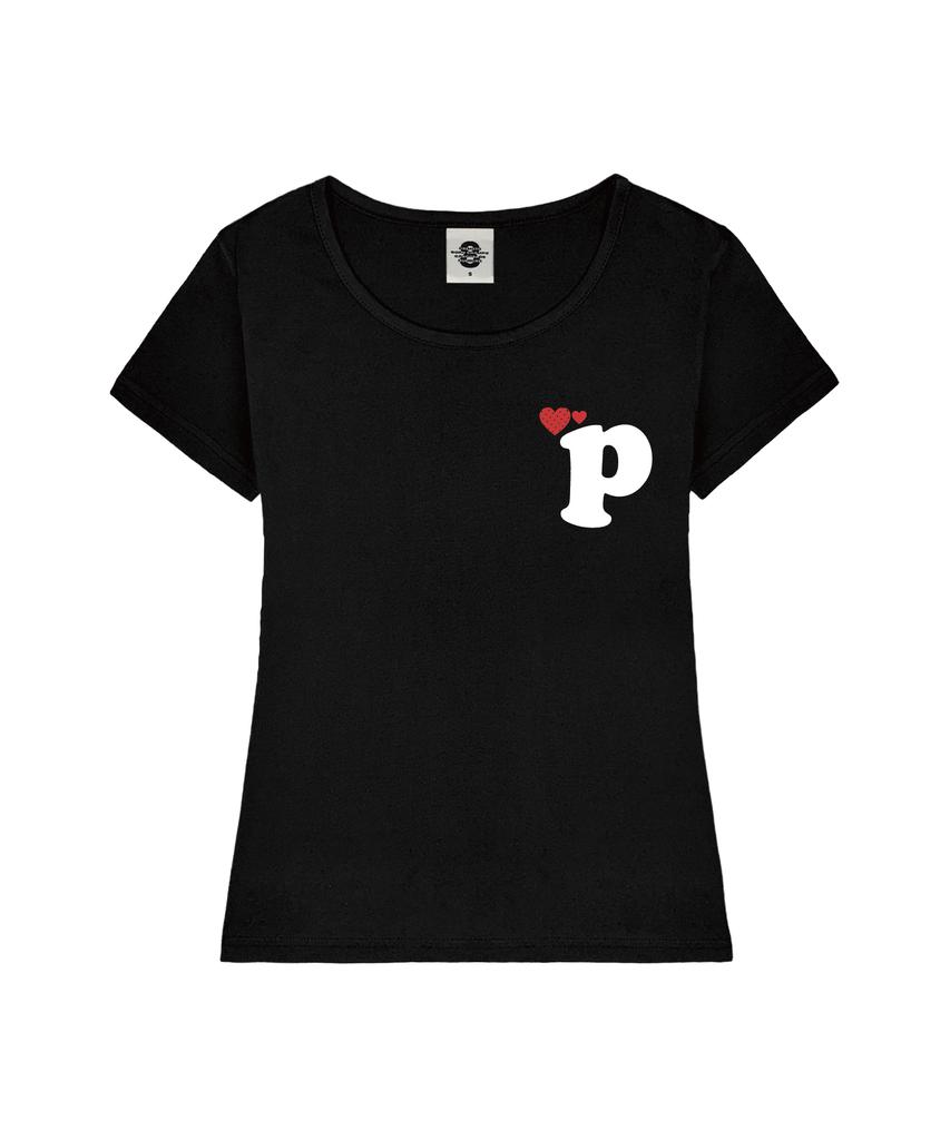 PRIMATE Heart P Women'S U-Neck Slim Fit Short Sleeve T-Shirt 6 Colors