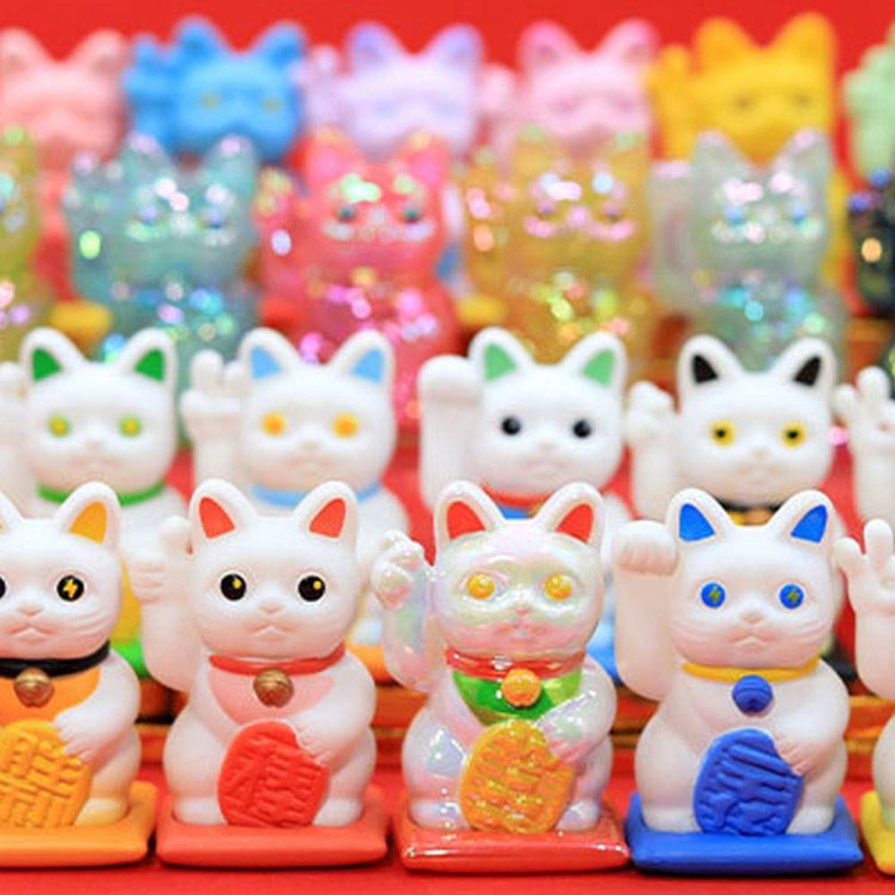 Special Gesture Lucky Cat Blind Box Gifts Cat Anime Figure Dolls Animals Toy  Desktop Decoration