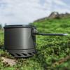 Portable Compacts Backpacking Cookware Windproof Outdoor Cooking Pot with Folding Handle For Outdoor Cooking Efficiency