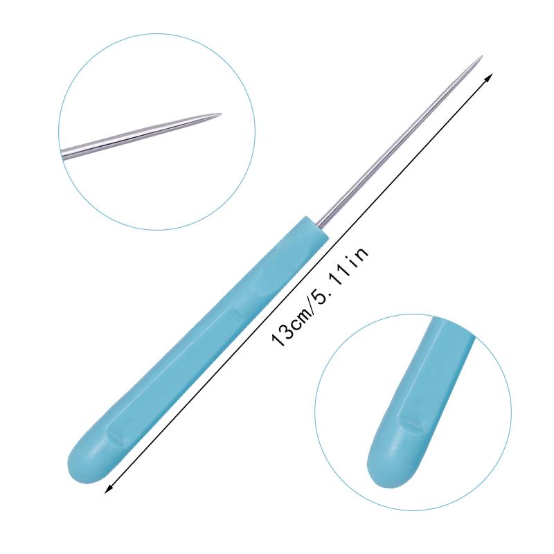 4 szt. Plastikowy uchwyt szydła do szycia do samodzielnego szycia, naprawa, szydło do szycia z płótna, narzędzia do szycia ze skóry, zestaw do szycia z dziurkaczem, szydło do szycia, szycie ręczne