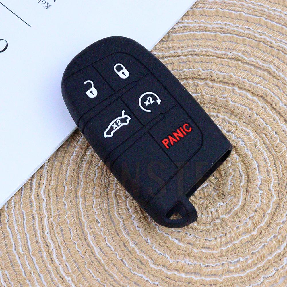 Silicone Car Key Case Cover For Jeep Renegade Compass Grand Cherokee For Chrysler Wrangler For Dodge Challenger Journey Charger