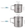 Aomiun Ultralight Titanium Cup Outdoor Portable 2PCS Cup Set 300ml 650ml Camping Picnic Water Cup