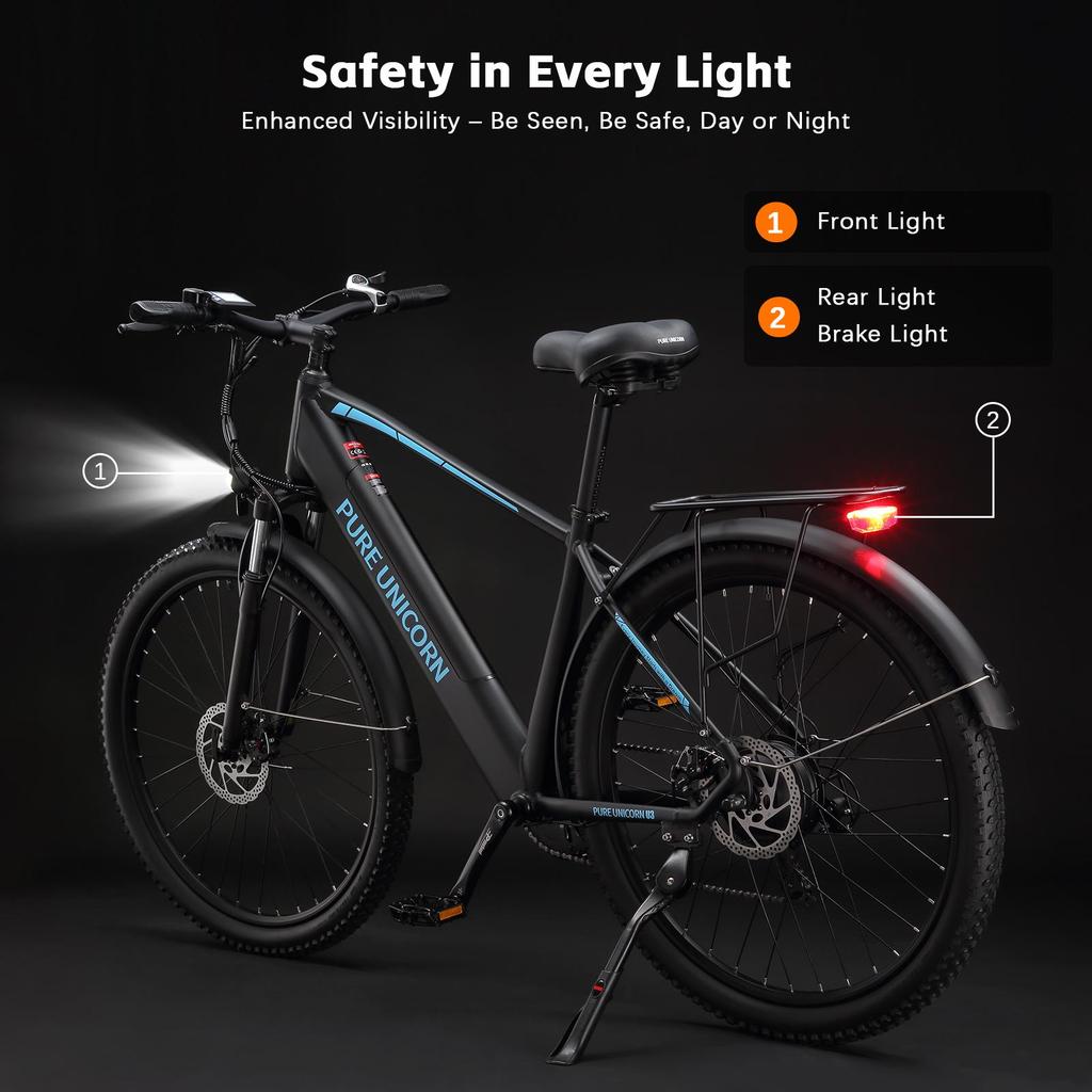 PURE UNICORN U3 Electric Bike 750W Motor 48V12.8Ah Battery 29 Inch Tires 45km/h Max Speed 60km Max Range Shimano 7-speed