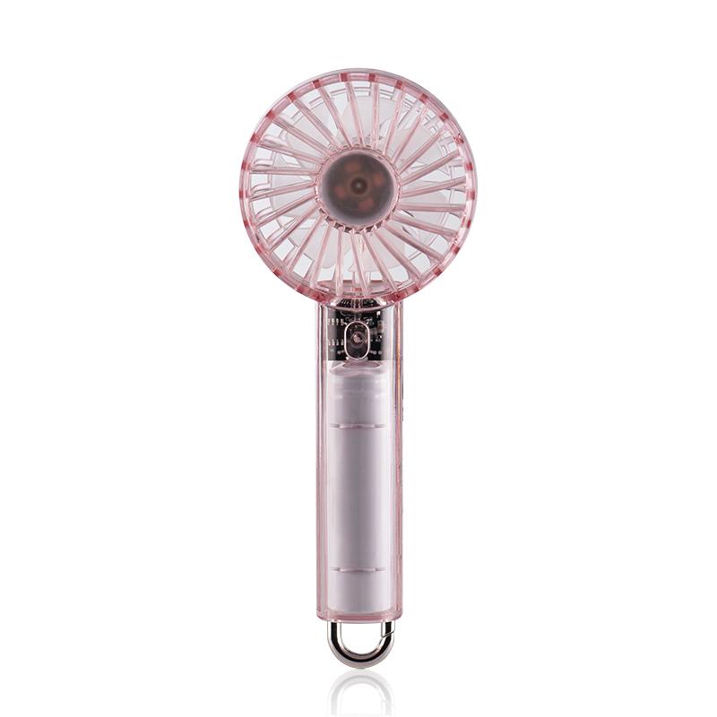 

Transparent Handheld Small Fan Portable Portable Silent Office Desk Student On Dormitory Charging Outdoor Hand Holding Fan Small розовый
