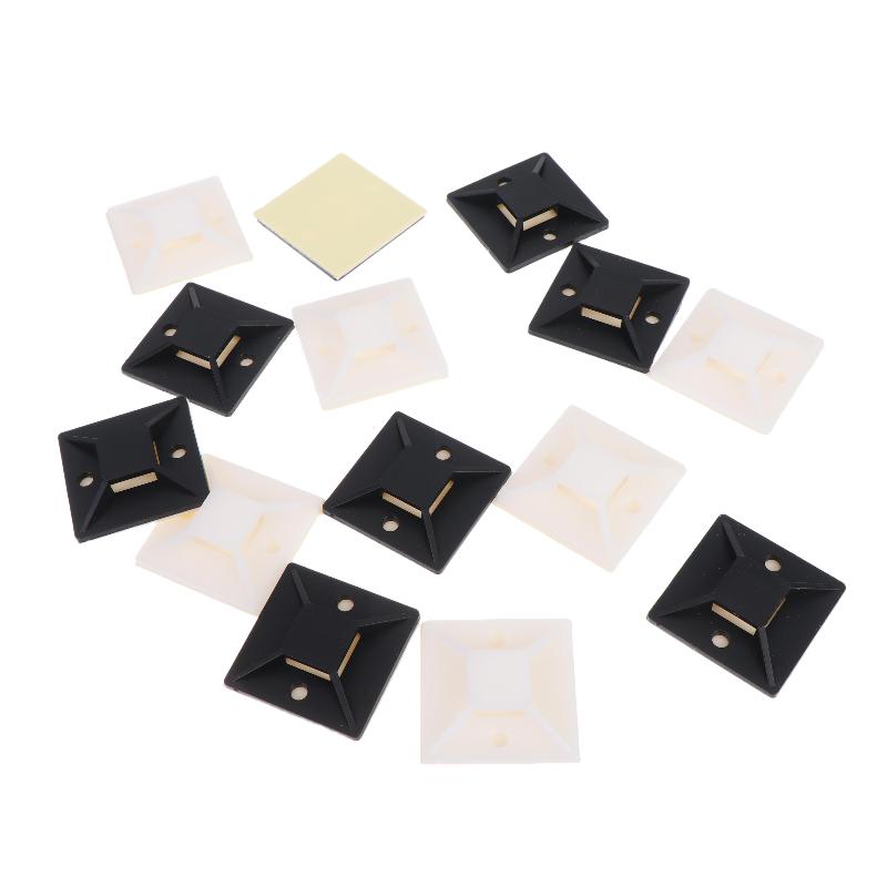 100Pcs Self Adhesive Cable Tie Holder Wire Fixing Base Strong Sticky Cable Tie Holder Organizer For Home Office Wire Storage