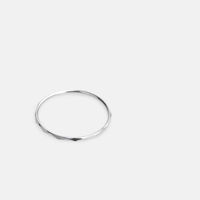 JUDY AND PAUL [925 Silver] Muse Cut Daily All-Silver Ring