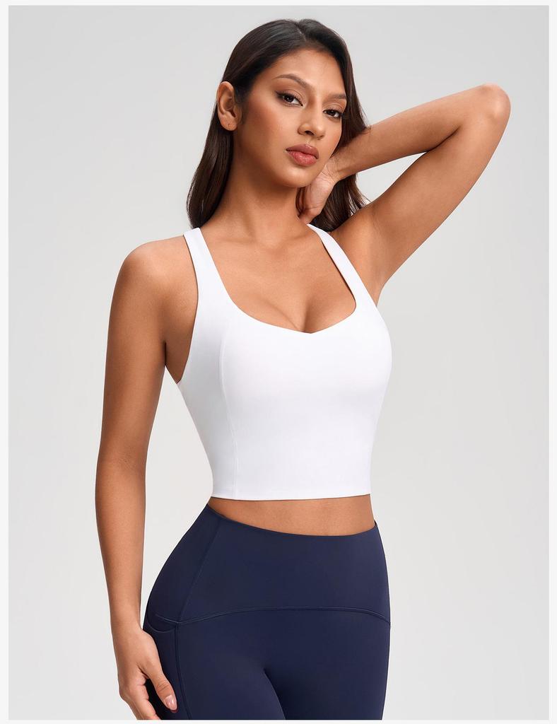 Shockproof Running Fitness Bra with Removable Pads - Y-Back Sports Yoga Tank Top for Women
