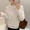 Women's Winter Doll Collar Crochet Knitwear: Stylish Tassel-Trimmed, Thick, Soft, Skin-Friendly Sweater