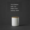 European White Porcelain Jar Bamboo Lid Seal Portable Tea Box Moisture Resistant Coffee Candy Tank Decorative Jar Home Decor New