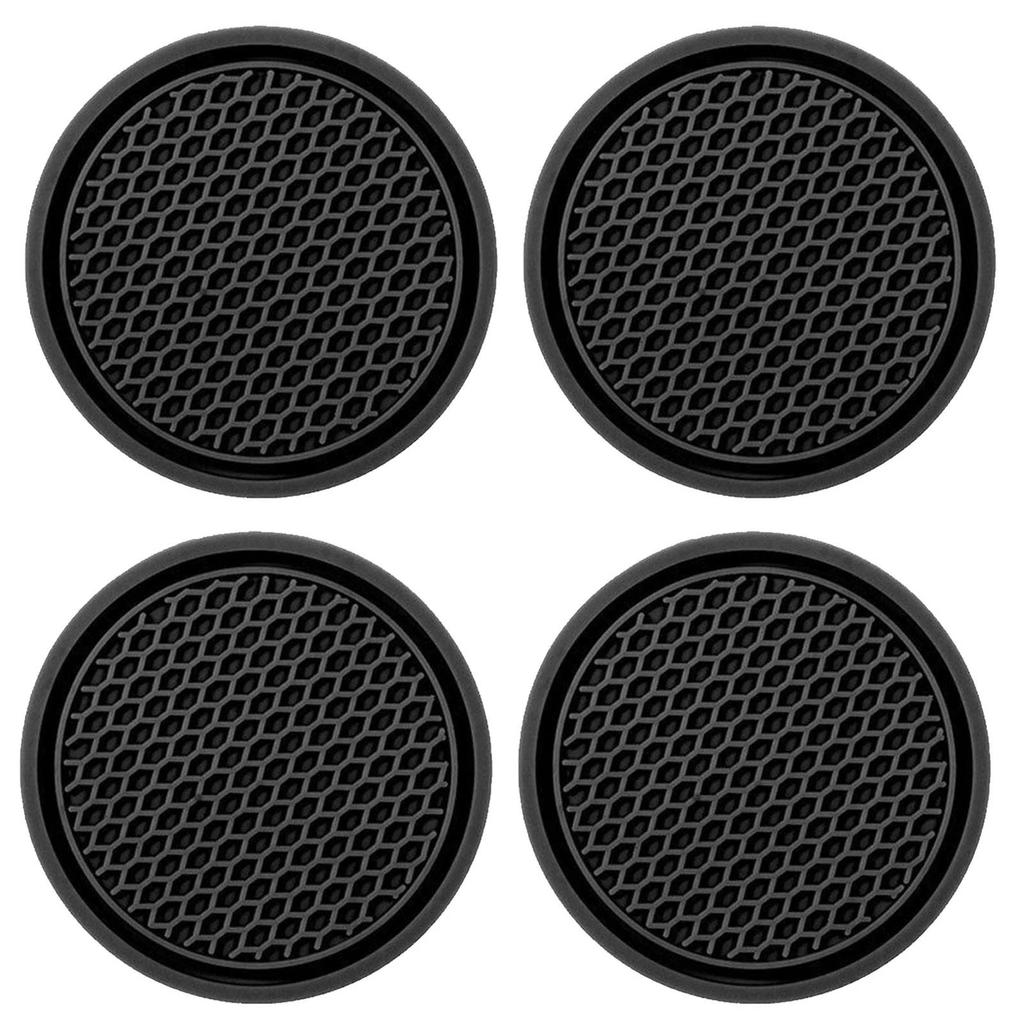 2pcs Non-slip Car Water Cup Pad Diamond Rhinestone Rubber Mat For Bottle Holder Coaster Auto Interior Anti-skid Cup Holders 7cm