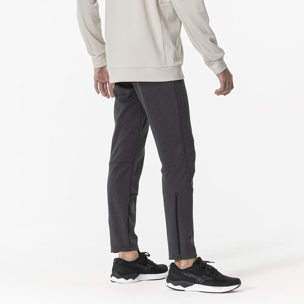 Mizuno Training Wear, Soft Stretch Long Pants, Comfortable and Lightweight, Jersey, Unisex, Charcoal Heather, 32MDB005