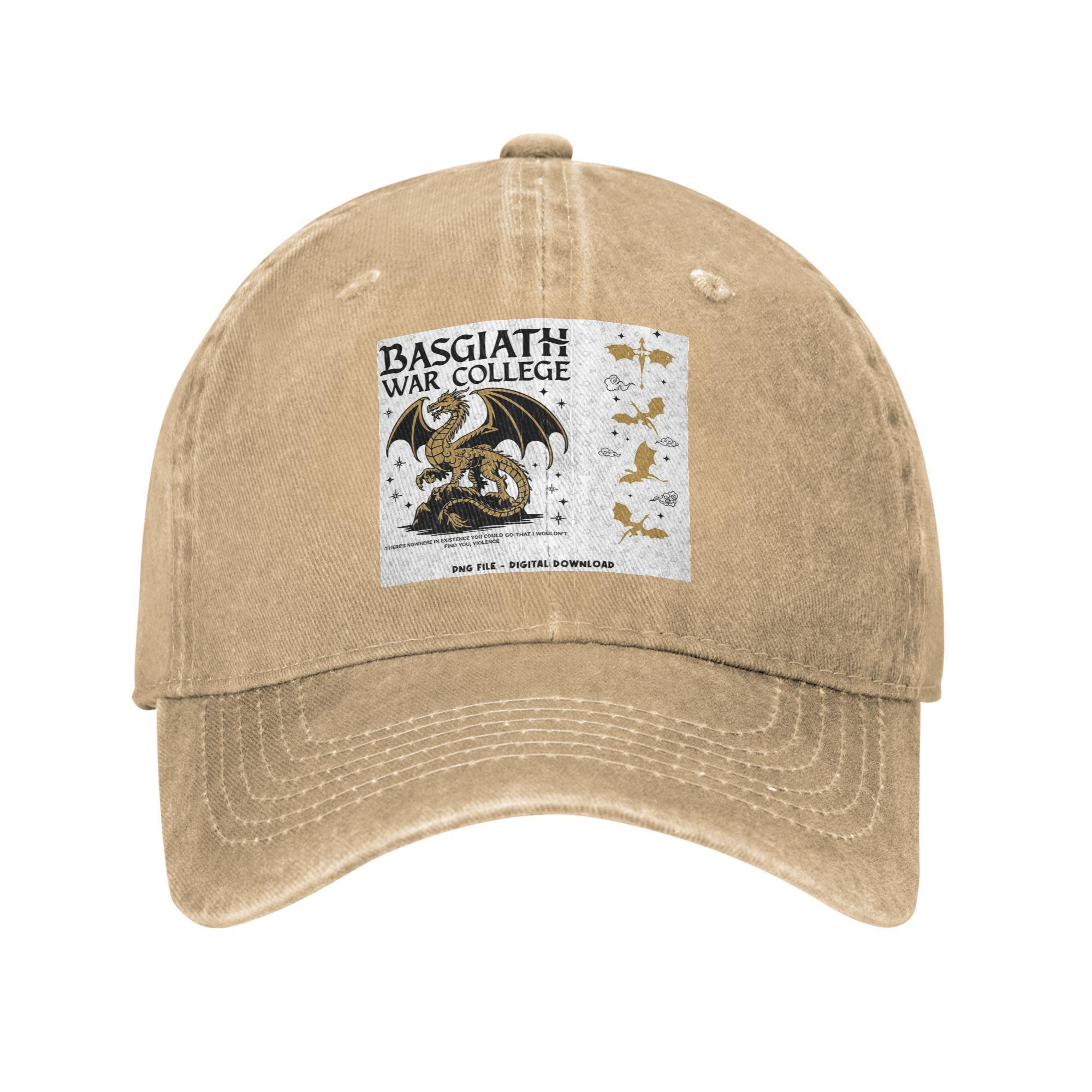 

Fourth Wing Basgiath War College Washed Denim Baseball Caps Snapback Baseball Hats Breathable Casquette Outdoor for Unisex Women One Size