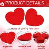 20-160pcs Red Hearts Felt Garland Valentines Day Heart Hanging String Garland for Wedding Anniversary Birthday Party Supplies