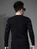 European Station 2025 New Autumn and Winter Trendy Printed Sweater for Men, Round Neck Pullover, Long Sleeve, Warm Knit Base Shirt
