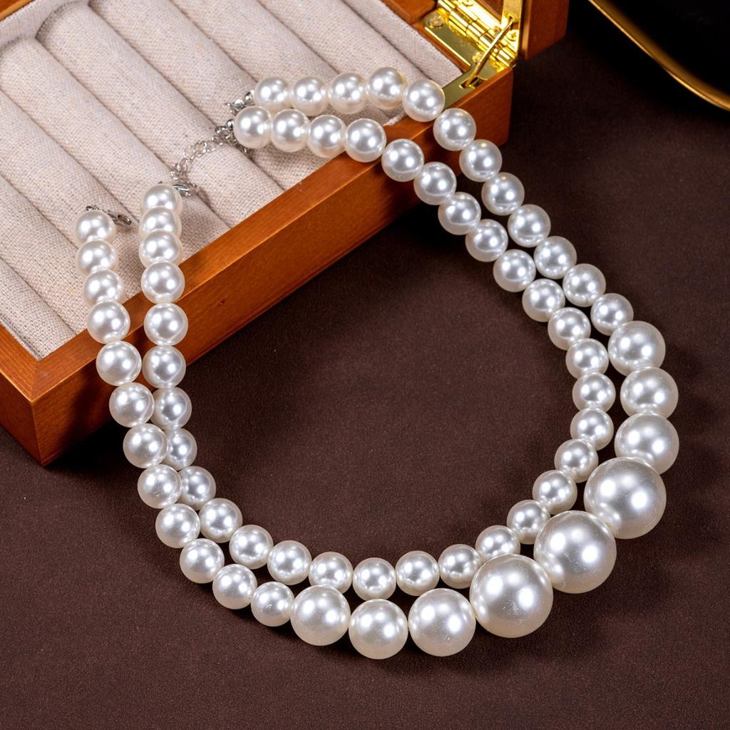 Beaded necklace set, simple trend style, temperament size, pearl exquisite necklace