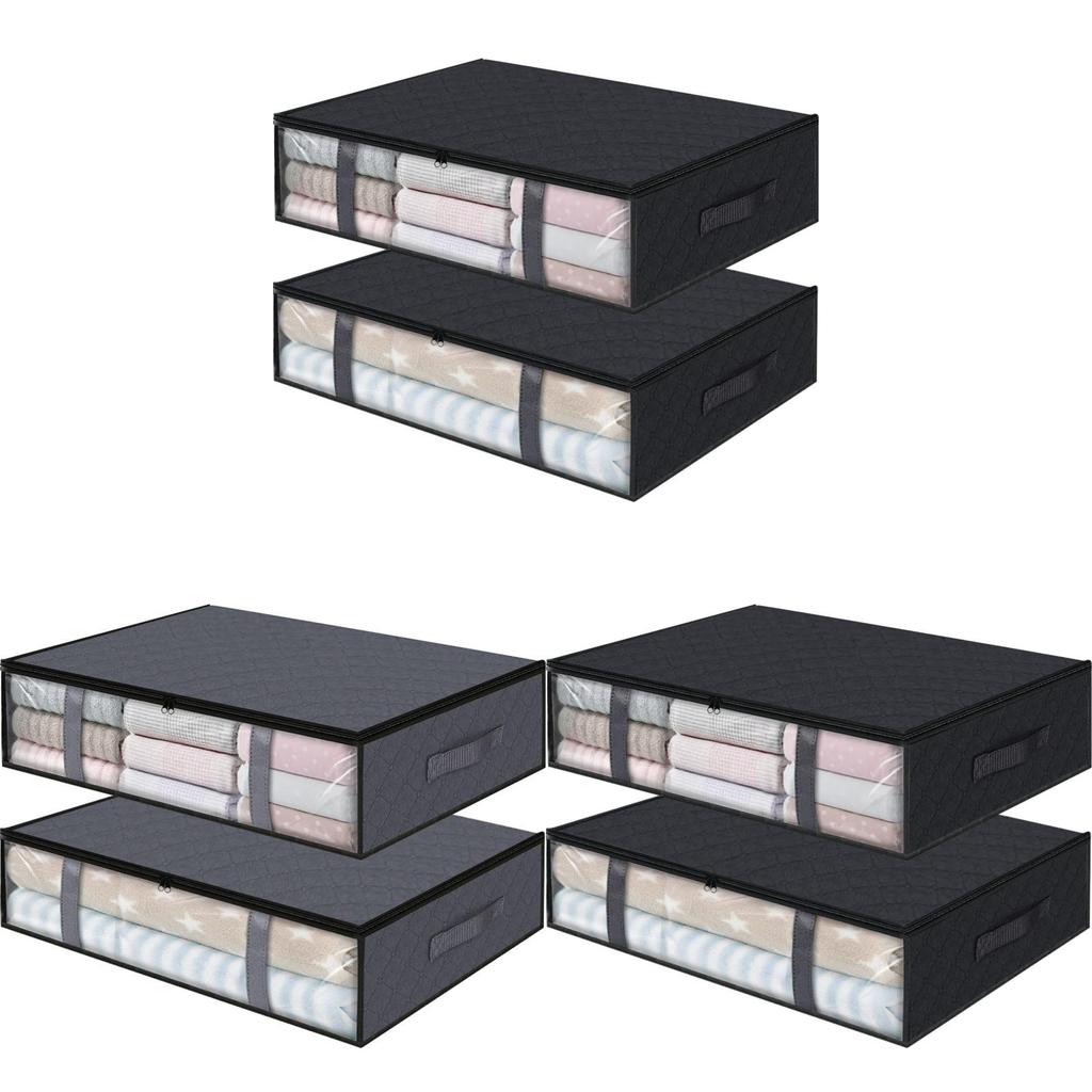 Bed Bottom Storage Bag With Transparent For Bedroom Closet Organization