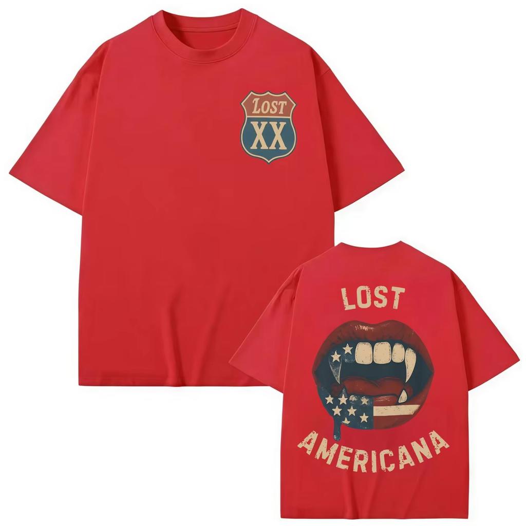 2026 Fashion Rapper MGK Lost Americana Tour High Quality Tshirts Unisex Women Hip Hop Fashion Short Sleeve Y2K Soft Tshirt Summer