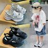 Boys Sports Sandals Summer Hollow Breathable Chunky Dad Shoes Korean Style Beach Sandals for Big Kids
