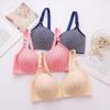 No Rims Women's Front Button Bra Large Size Anti-sagging Gather Close Breast Mother's Thin Underwear Bra