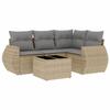 VidaXL Salon de Jardin avec Coussins 5 pcs, Canapés de Terrasse, Ensemble de Meubles de Patio, Mobilier d'Extérieur, Beige 3221318