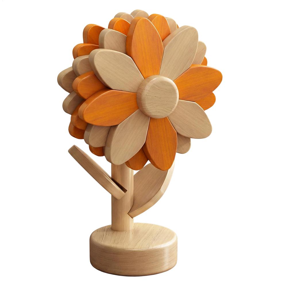 Wooden Trivets Foldable Decorative Sunflower Shaped Tabletop Protector Wooden Trivet Set for Counter Table Countertop Oven (Orange,Standard) оранжевый