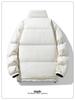 Double-Sided Men's White Duck Down Puffer Jacket: Thick, Warm, Winter Outerwear for Couples