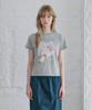SINOON Patchwork Rabbit T-Shirt (Melange Gray)