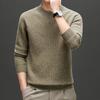 Men's 2025 Winter Wool Sweater: Fashionable Korean Style, Loose Fit, Thickened Round Neck for Middle-Aged and Young Men.