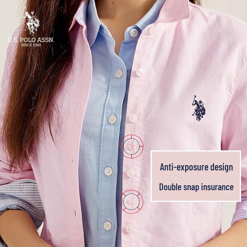 U.S. Polo Assn. Women's Pure Cotton Long-Sleeve Embroidered Shirt