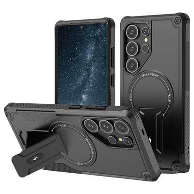 For Galaxy S25 Ultra Portable Kickstand Holder Case for Samsung Galaxy S25 Ultra S24 Plus 5G Magnetic Strong Cover